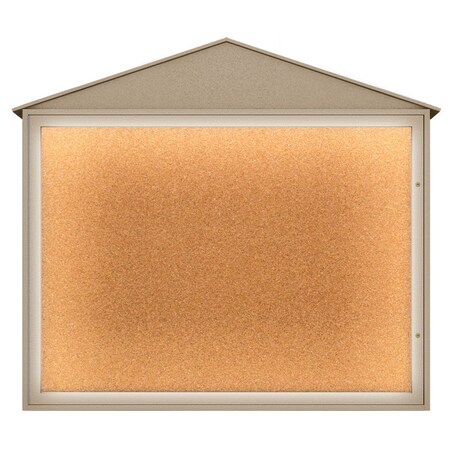 United Visual Products Indoor Enclosed Combo Board, 72"x36", Bronze Frame/Black & Pumice UVCB7236BZ-BLACK-PUMICE